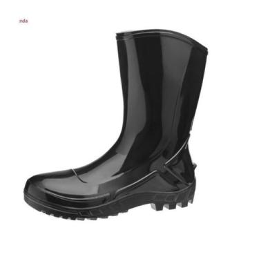 Imagem de Bota de pvc preta sol preto c/medio - Vulcaflex, 46