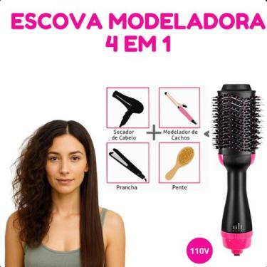 Imagem de Escova Secadora 1200W Compacta e Potente 110V - Basiqe, 110V