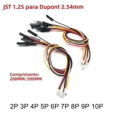 Imagem de Cabo MX1.25 JST Para DuPont Com Passo De 1.25mm, 5 Peças, Macho E Fême