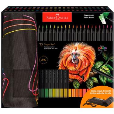 Imagem de Lápis de cor 72 cores Faber-Castell Supersoft + Estojo de tecido 371910