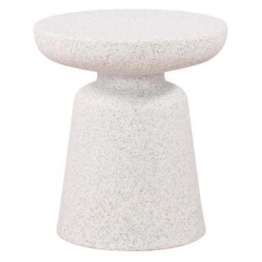 Imagem de Mesa Lateral Minimalista Pausa Rivatti 40cm Pp Off White