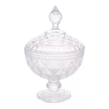 Imagem de Bomboniere Potiche De Cristal Diamond Transp 15x23cm Lyor