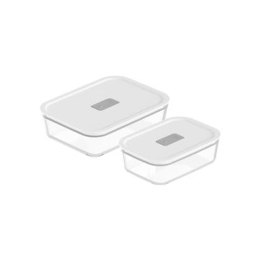Imagem de Kit de Potes de Vidro Herméticos Ou 2 Peças Linha Fresh Lock