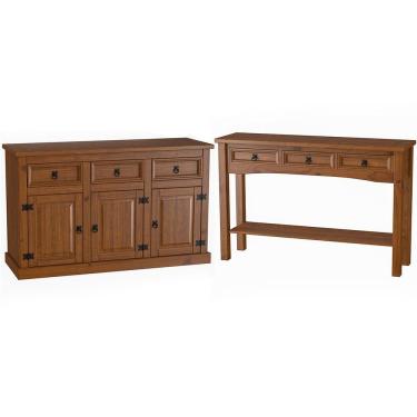 Imagem de Kit Balcão Buffet 3 Portas e Aparador 100% Madeira Imperial