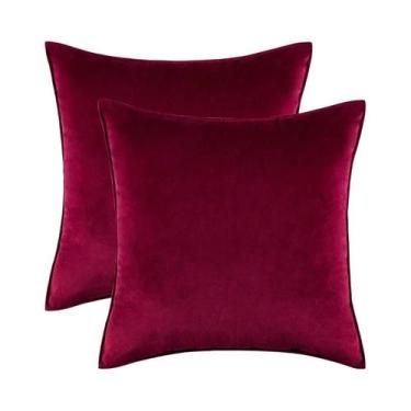 Imagem de Capas De Almofadas De Veludo 2 Peças Conjunto Decorativo Para Sofá Qua