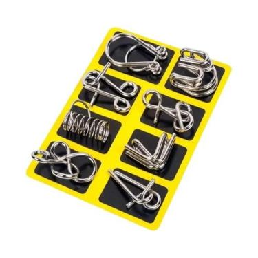 Imagem de Conjunto De Quebra-Cabeças De Metal Montessori Para Adultos, 8 Peças, 