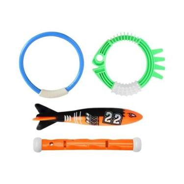 Imagem de Conjunto De Brinquedos Coloridos Para Mergulho Na Piscina De Verão: Ac
