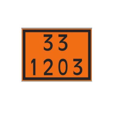 Imagem de Placa Simbologia de Risco Para Transportes de Carga Perigosa 30x40 Pla