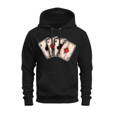 Imagem de Moletom Canguru Blusa De Frio Confortável Estampado Cartas da Sorte ​​-Unissex