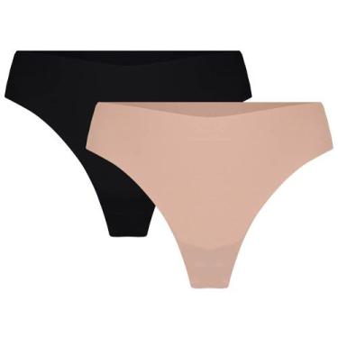 Imagem de Kit 2 Calcinhas Fio Dental Sem Costura Trifil QE5702/5702, Multicor, P