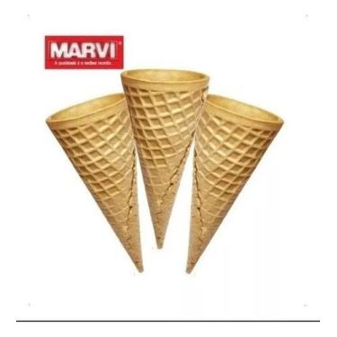 Imagem de 50 Casquinhas Para Sorvete Ou Para Cone Trufado - Marvi