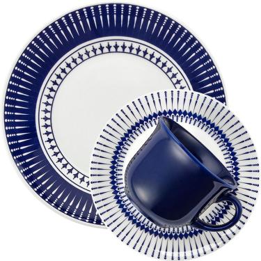 Imagem de Kit Jogo Café Lanche Oxford® Biona Colb 16 Peças Cerâmica