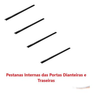 Imagem de Kit Pestanas Internas para Portas Dianteiras e Traseiras Modelo Astra Hatch Sedan 4 Por...