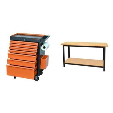 Imagem de Conjunto Bancada para Ferramentas 150cm Carro de Ferramentas Profissio