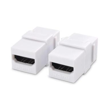 Imagem de Kit 2 Keystone Emenda Hdmi Fêmea 1.4 2.0 Embutir Tomada - MARELAGO