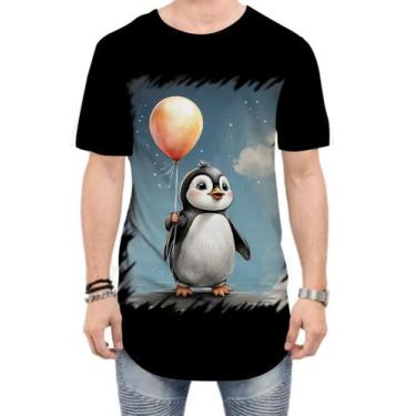 Imagem de Camiseta Longline Bebê Pinguim com Balões Crianças 12 - Kasubeck Store