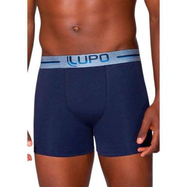 Imagem de Cueca Boxer Lupo 00784-016 Adulto Algodão T. P/GG, GG, 2805, Marinho