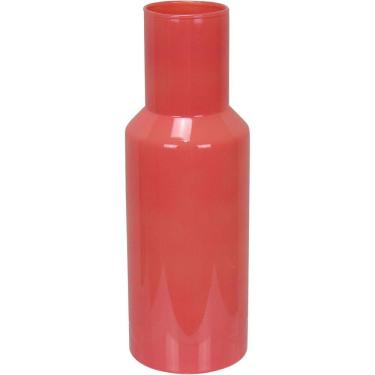 Imagem de VASO DECORATIVO ENFEITE PLANTA GARRAFA VIDRO 26x9x9cm LARANJA