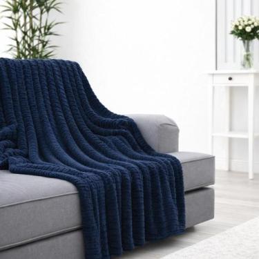 Imagem de Manta Casal Microfibra Soft Toque Aveludado e Suave Macia Coberta Maci
