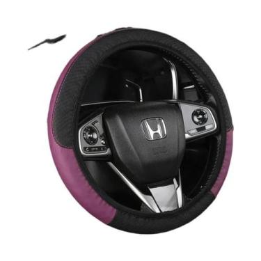 Imagem de Capa De Volante De Carro Em Couro PU Antiderrapante E Respirável Em Fi