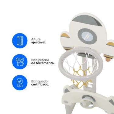 Imagem de Kit Multiesporte Infantil 3 Em 1 Futebol Basquete Argolas - Freso