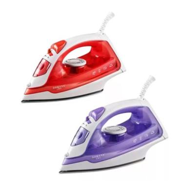 Imagem de Ferro Normal Sokany De Passar Roupa A Vapor Antiaderente, Roxo, 110V