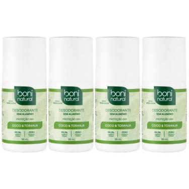 Imagem de Kit 4 Desodorante Boni Natural Roll-On Natural Coco E Toranja Vegano 2
