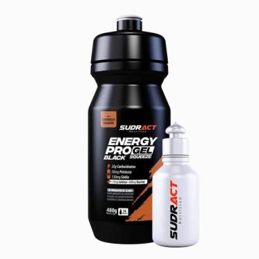 Imagem de Kit Energy Pro Gel Squeeze Black - 480g Caramelo Salgado - Sudract