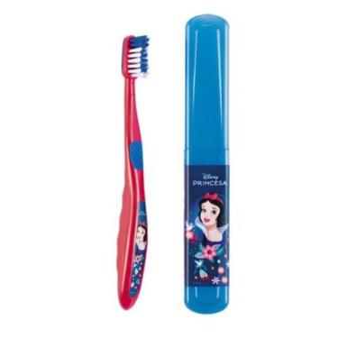 Imagem de Escova De Dentes Branca De Neve Princesa Disney com Estojo Infantil - 