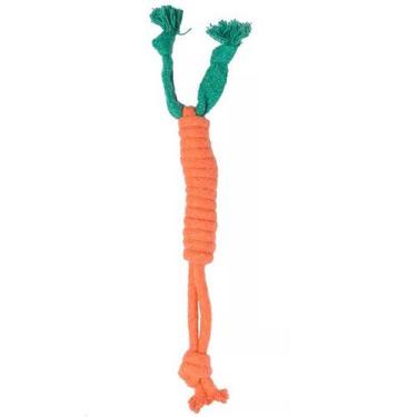 Imagem de Mordedor com Corda Cenoura Cenourika Brinquedo Cachorro Petiko