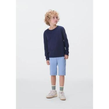 Imagem de Camiseta Manga Longa Básica Menino Hering Kids Ref. 5CMY, Azul escuro,