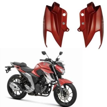 Imagem de Kit carenagem farol fz25 vermelho fosco par lado esquerdo + direito 20