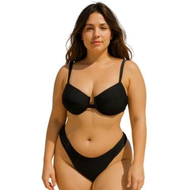 Imagem de Biquíni Feminino Plus Size de Aro Sem Bojo Com Calcinha BomBom e Fio D