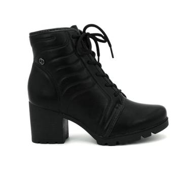 Imagem de Bota Feminina Dakota Original D2441 Coturno Amarrar Conforto, 36, Pret