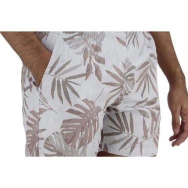 Imagem de Short Praia Masculino Ogochi Boxer Essencial com Elastano, Branco 9611