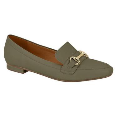 Imagem de Sapato Mocassim Loafer Feminino Vizzano Fivela Bico Fino1351, Oliva, 3