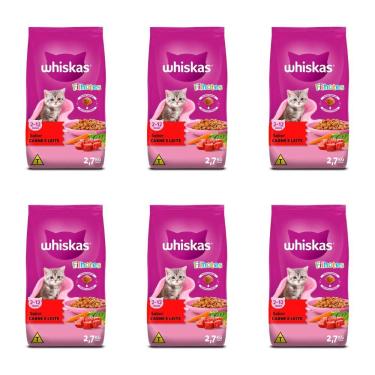 Imagem de Ração para Gatos Filhotes Carne 2,7Kg - WHISKAS