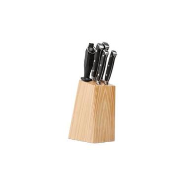 Imagem de Conjunto De Facas 6Pcs Com Cepo Infinity Brinox - BRINOX METALURGICA S