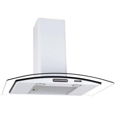 Imagem de Coifa de Parede 80cm Vidro Curvo Slim Nardelli White, 220V