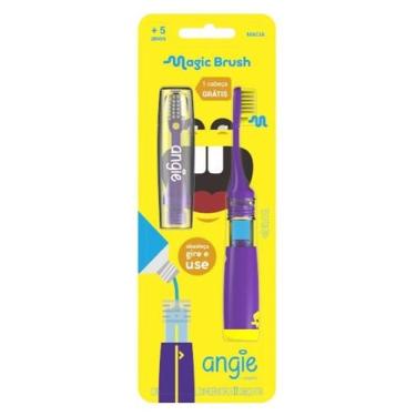 Imagem de Escova Dental Infantil Roxa Extra-Macia Magic Brush Angie - ANGELUS
