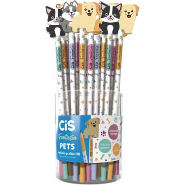 Imagem de Lapis Preto Redondo Decorado CIS PETS 4 Modelos - Sertic