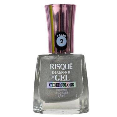 Imagem de Top Coat Fixador Cybercolors Pixelizado Diamond Gel Risque 9,5ml - Ris