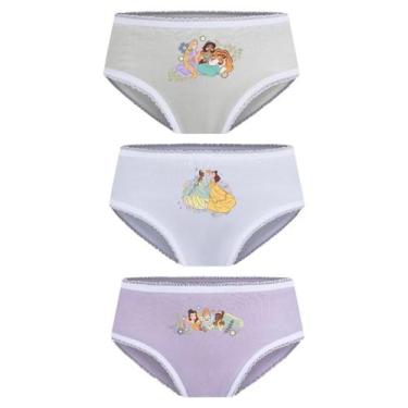 Imagem de Kit 3 Calcinhas Infantil Feminina Menina Criança Macia Lupo Cor:Prince