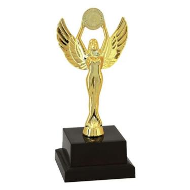 Imagem de Troféu 600050 Honra ao Mérito em Polímero Metalizado Dourado Vitória 18CM