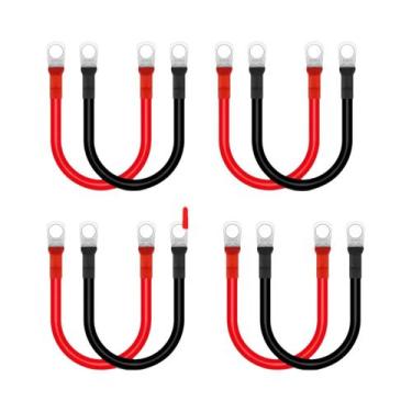 Imagem de Conjunto De Cabos De Bateria E Inversor 12V 2AWG Vermelho E Preto De C