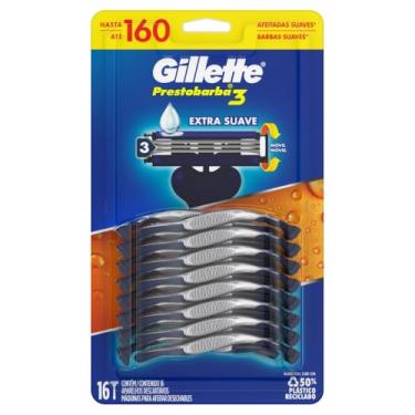 Imagem de Gillette Prestobarba3 Aparelho de Barbear com 3 Lâminas, 16 Unidades