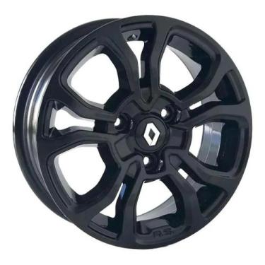 Imagem de Kit 4 Rodas kWID Aro 14x5 3x100 Preta M7 Ofset 35 - Krmai