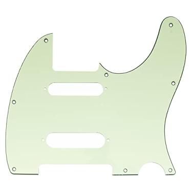 Imagem de Musiclily Pro 8 Furos SS Tele Escudo para Guitarra EUA/México Fender Deluxe Nashville Telecaster, 3 camadas Mint Green