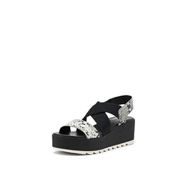Imagem de Sorel Sandália feminina Cameron Flatform Slingback - preta, cobra, Preto, cobra, 9