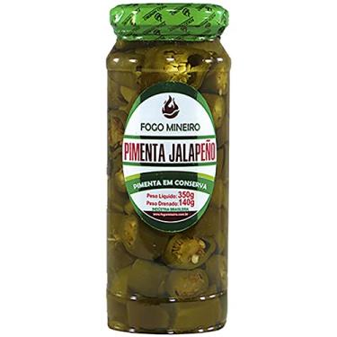 Imagem de Pimenta Jalapeño Verde Fatiada Em Rodelas Conserva 350g - Fogo Mineiro